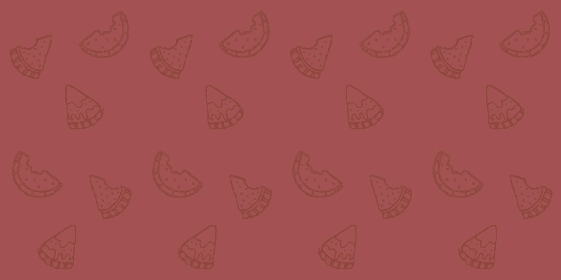 seamless pattern with watermelon on red background vector