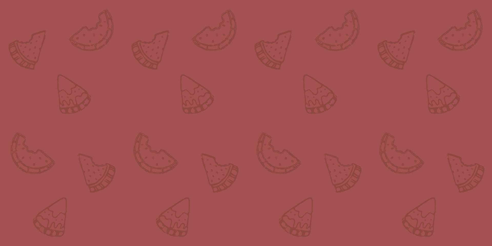 seamless pattern with watermelon on red background vector