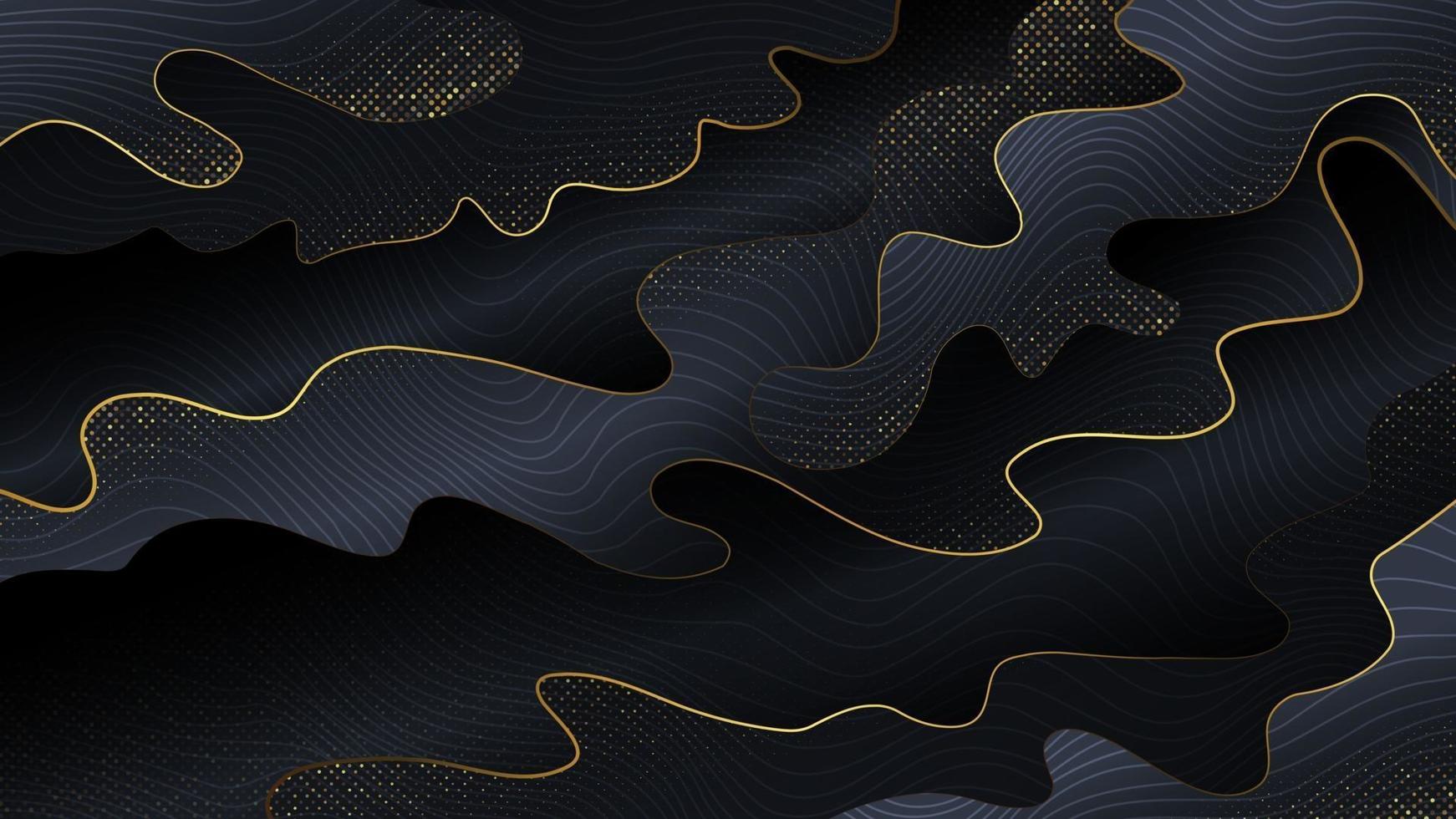 Luxury abstract background in wave style. vector