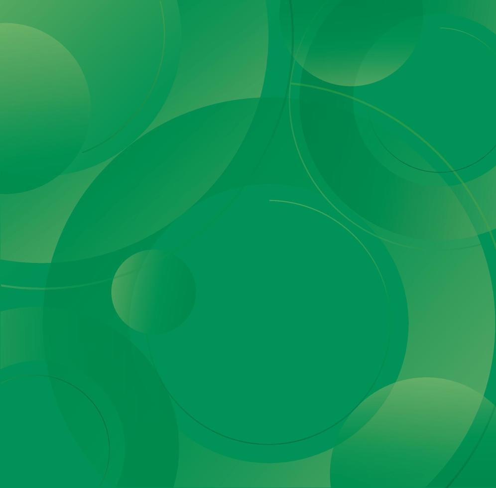 Abstract green circle background vector illustration