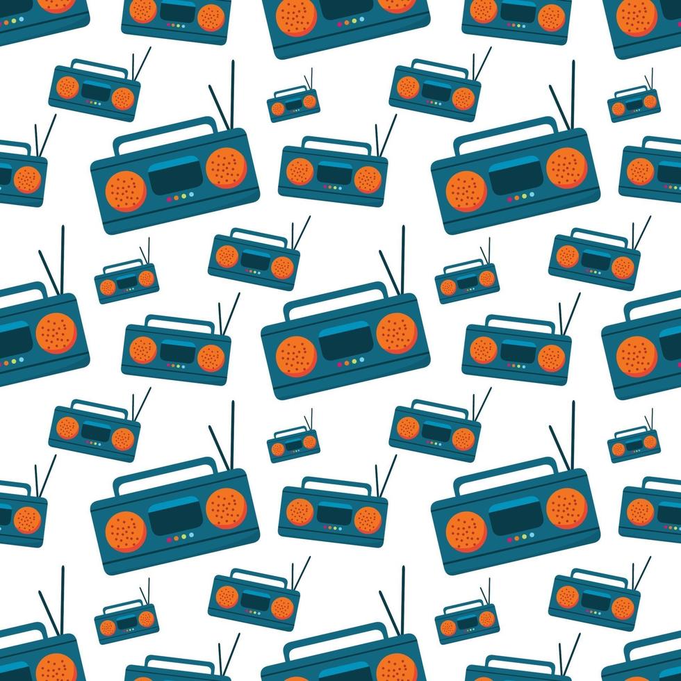 radio seamless pattern illustration background vector