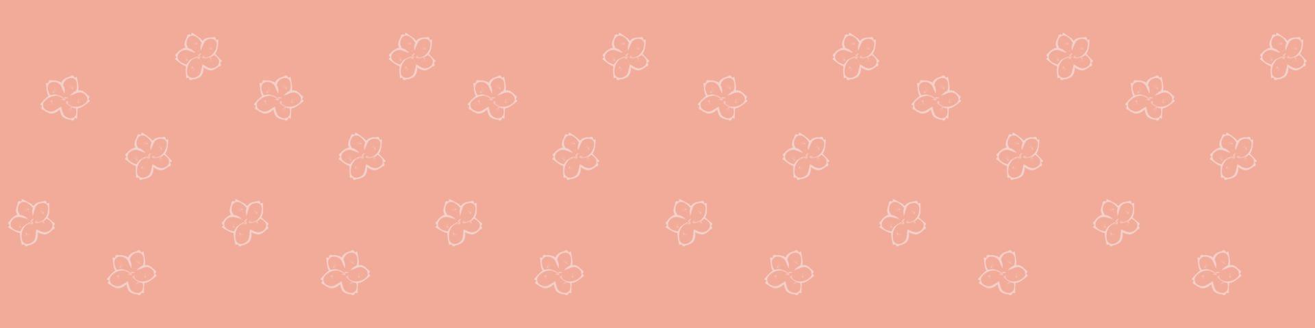flowers on pink background vector