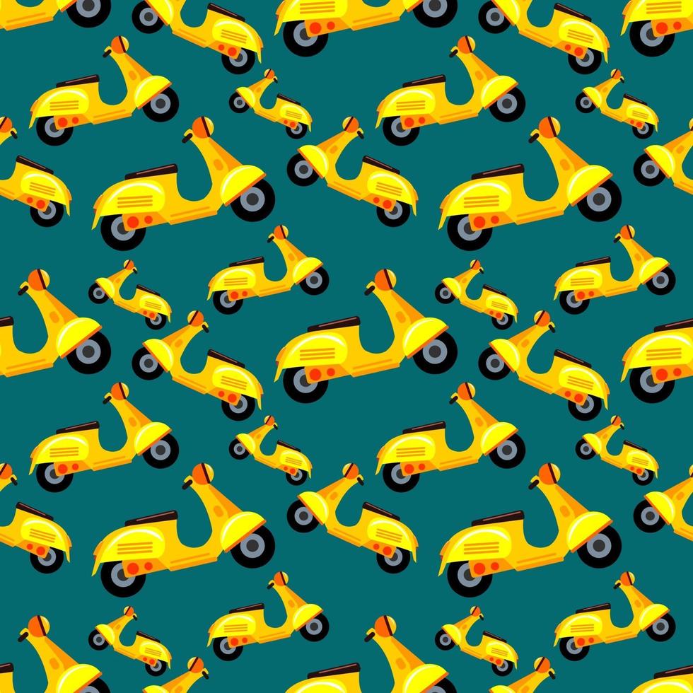 scooter seamless pattern illustration background vector