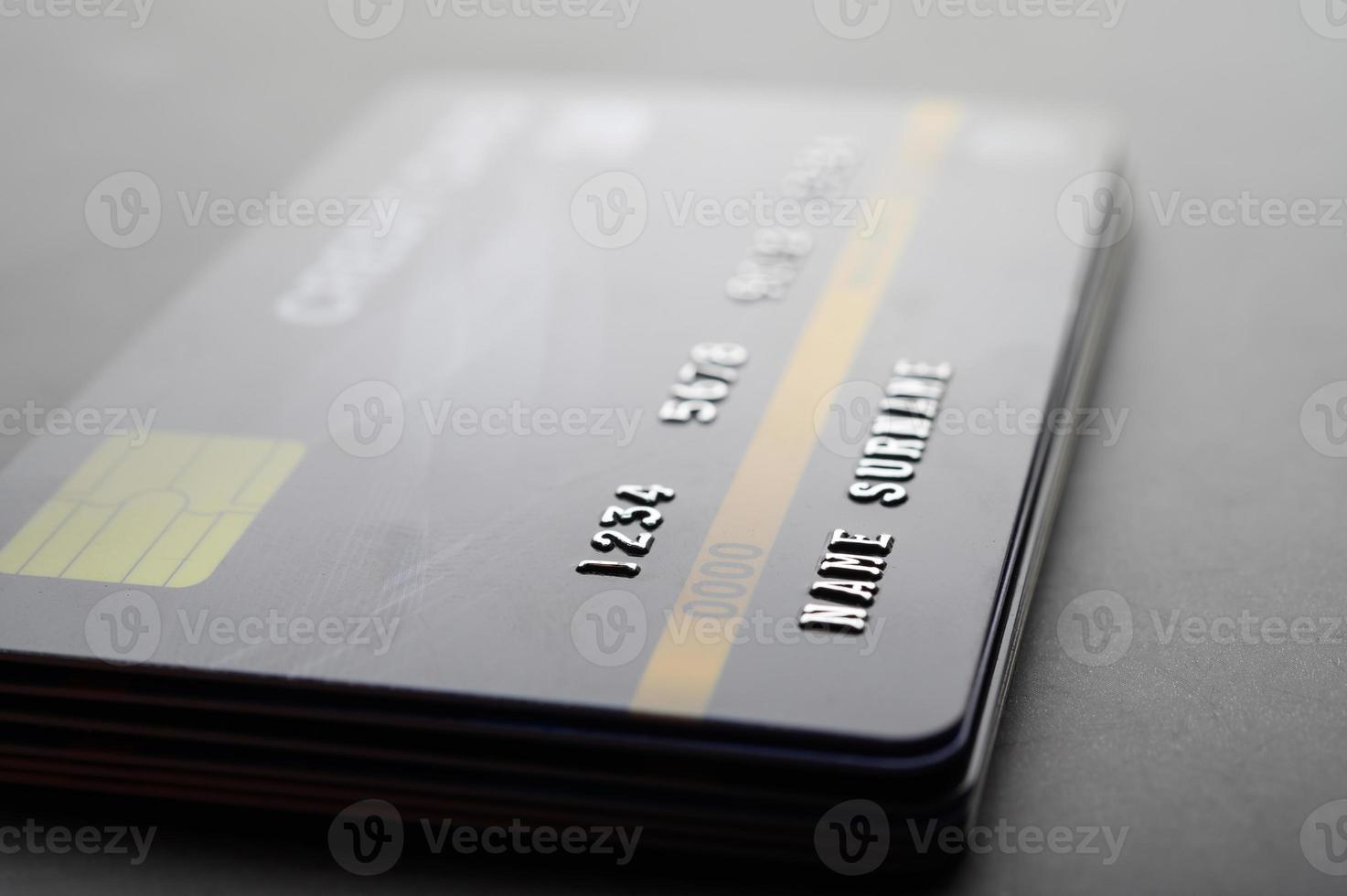 Credit cards stacked together photo