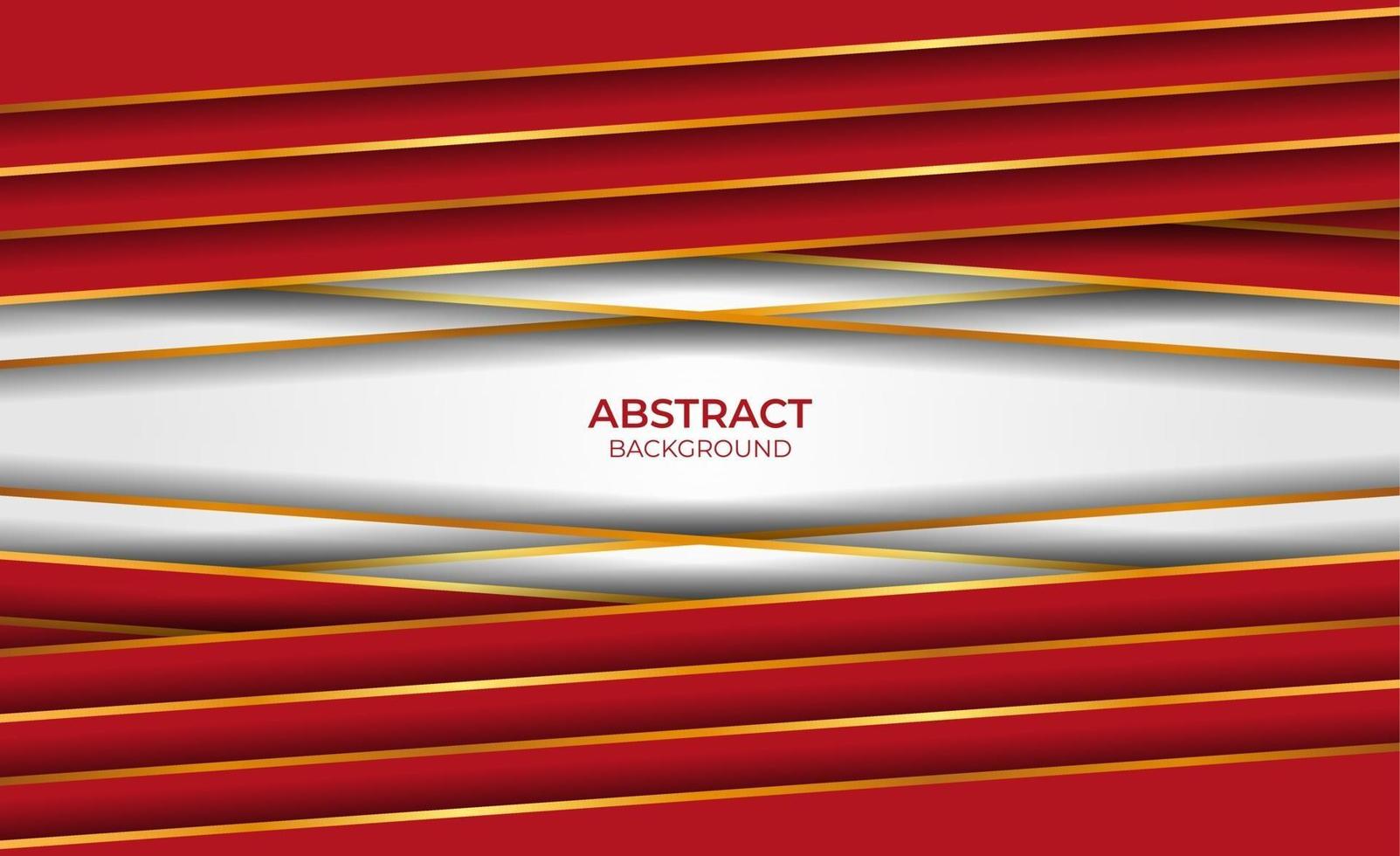 Abstract design gold and red background vector