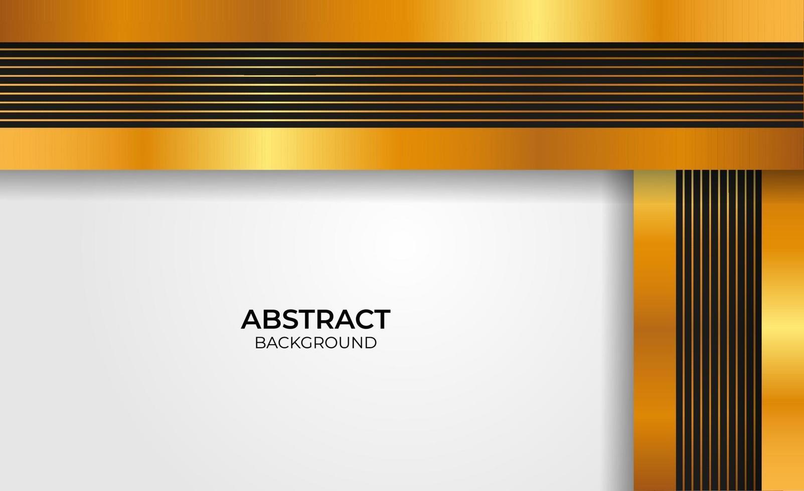 Abstract gold and black design vector