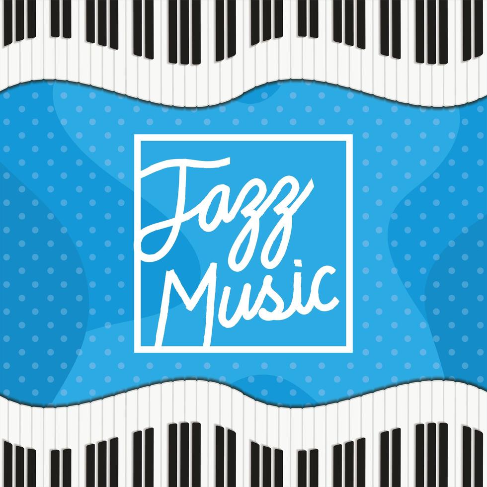 jazz day poster with piano keyboard vector