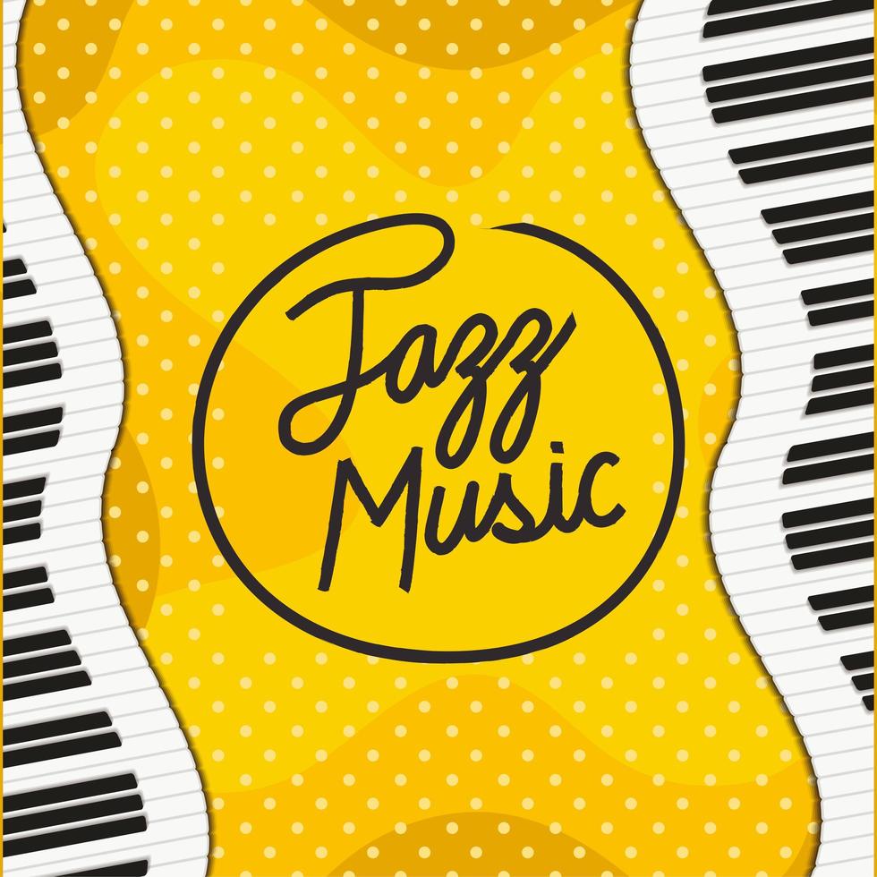 jazz day poster with piano keyboard vector