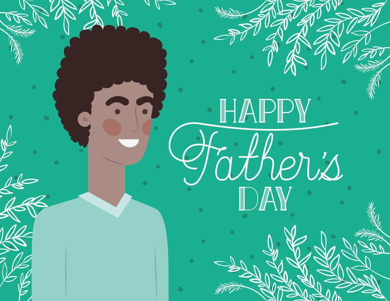 happy fathers day card vector