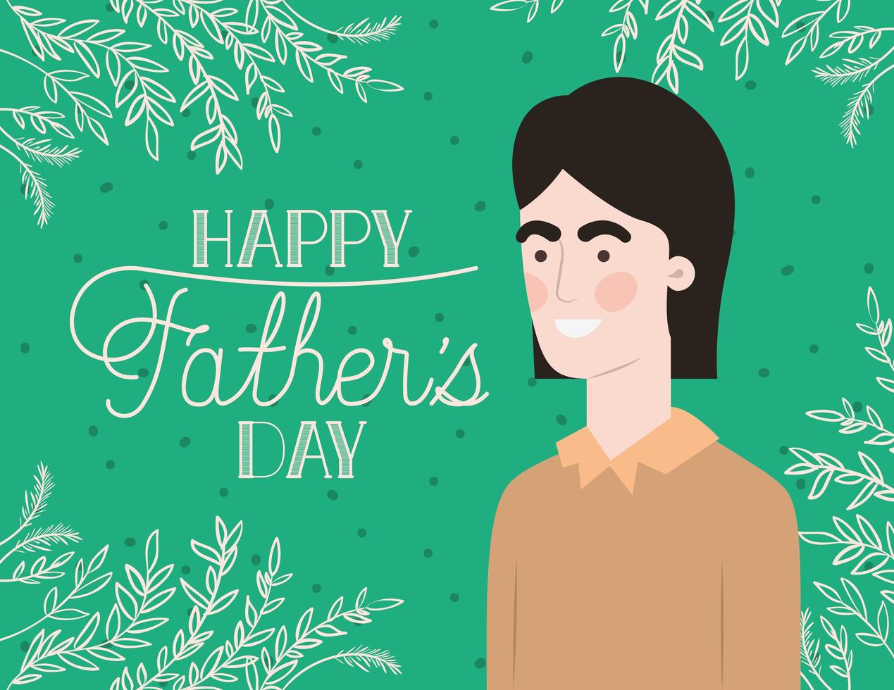 happy fathers day card vector