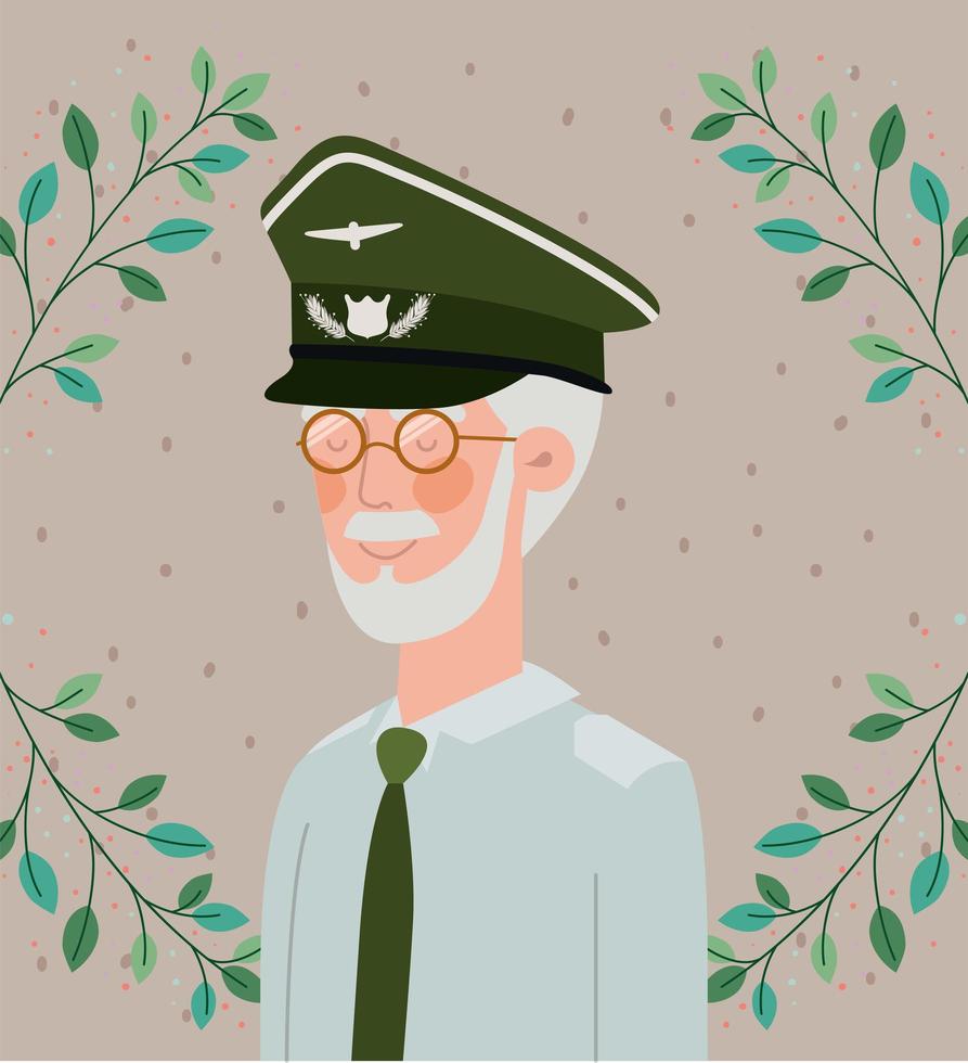 veteran military celebration card vector