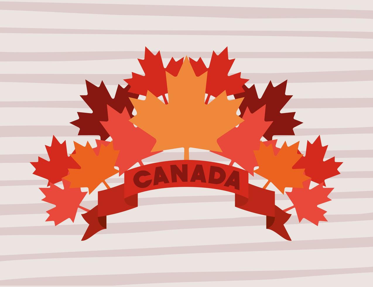 Canada day with maple leaf design vector