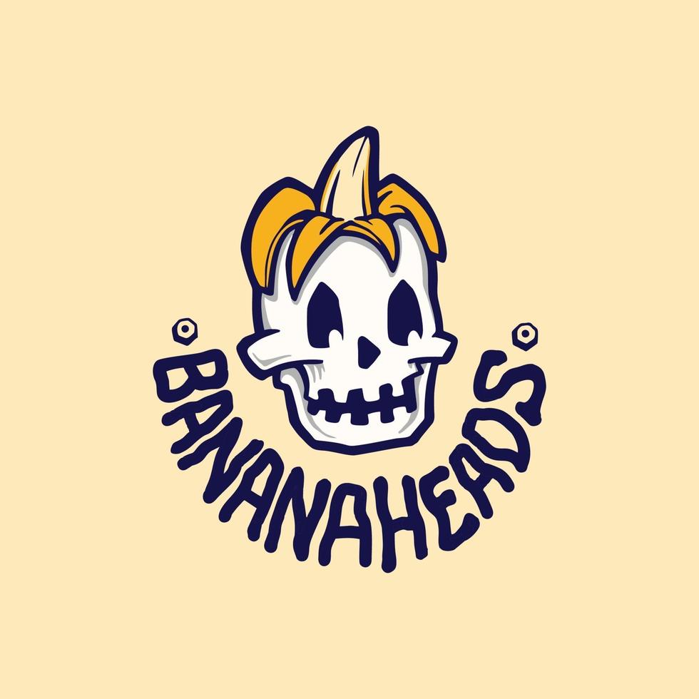 ilustraciones de banana heads logo vector