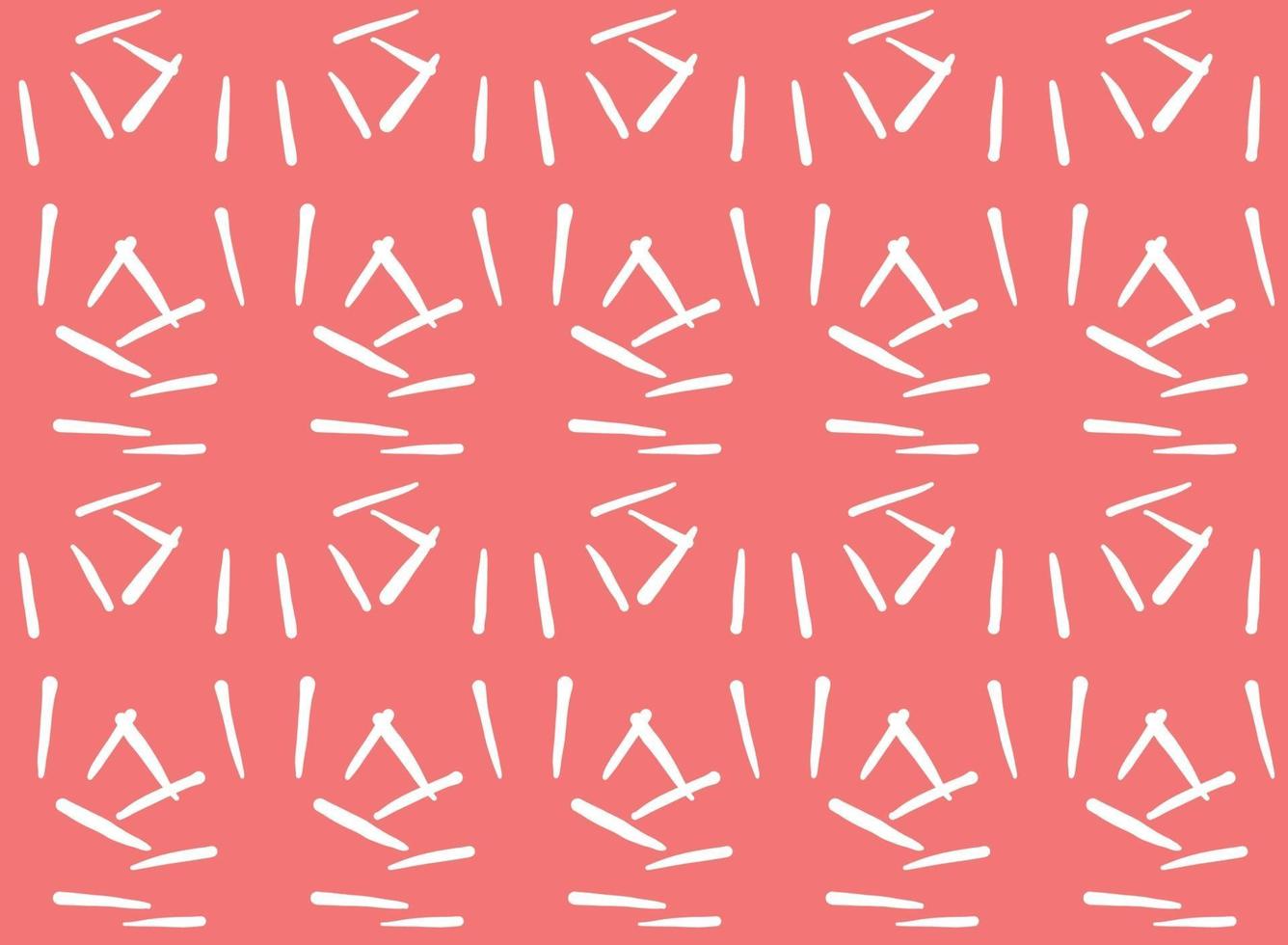 Vector texture background, seamless pattern. Hand drawn, red, white colors.