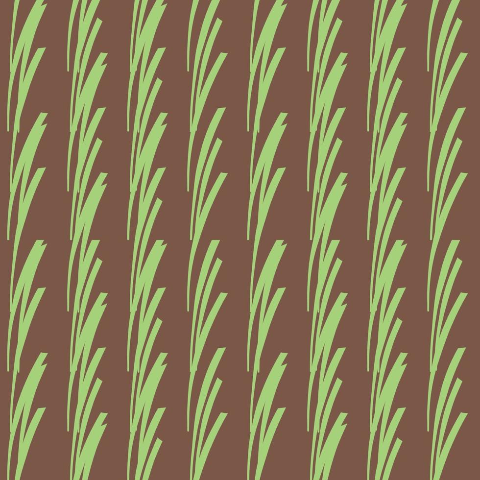 Vector seamless texture background pattern. Hand drawn, brown, green colors.