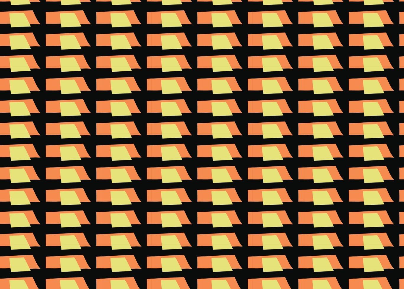 Vector texture background, seamless pattern. Hand drawn, orange, yellow, black colors.