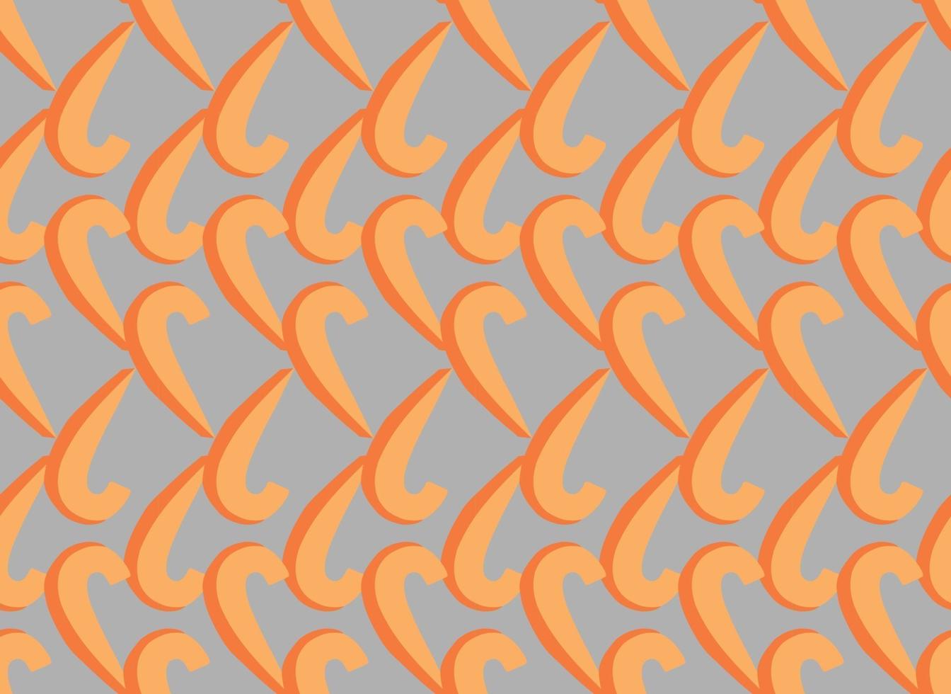 Vector texture background, seamless pattern. Hand drawn, orange, grey colors.