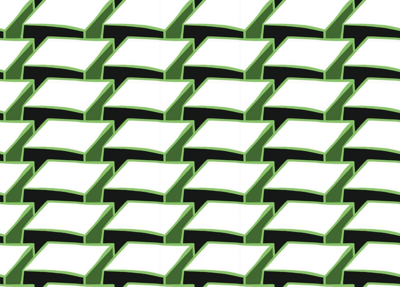 Vector texture background, seamless pattern. Hand drawn, green, black, white colors.