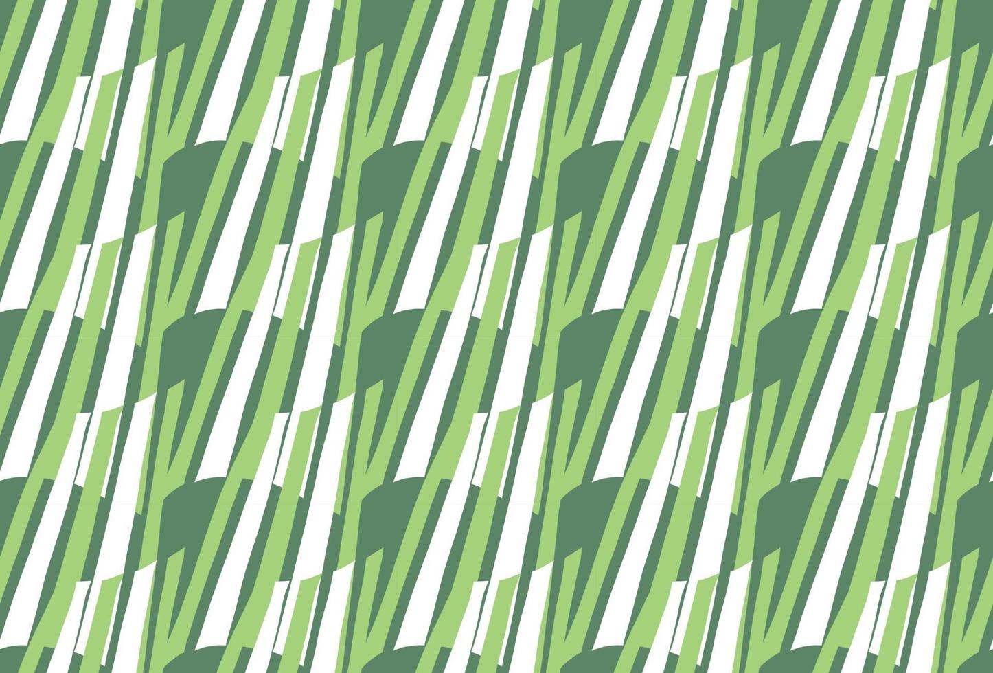 Vector texture background, seamless pattern. Hand drawn, green, white colors.