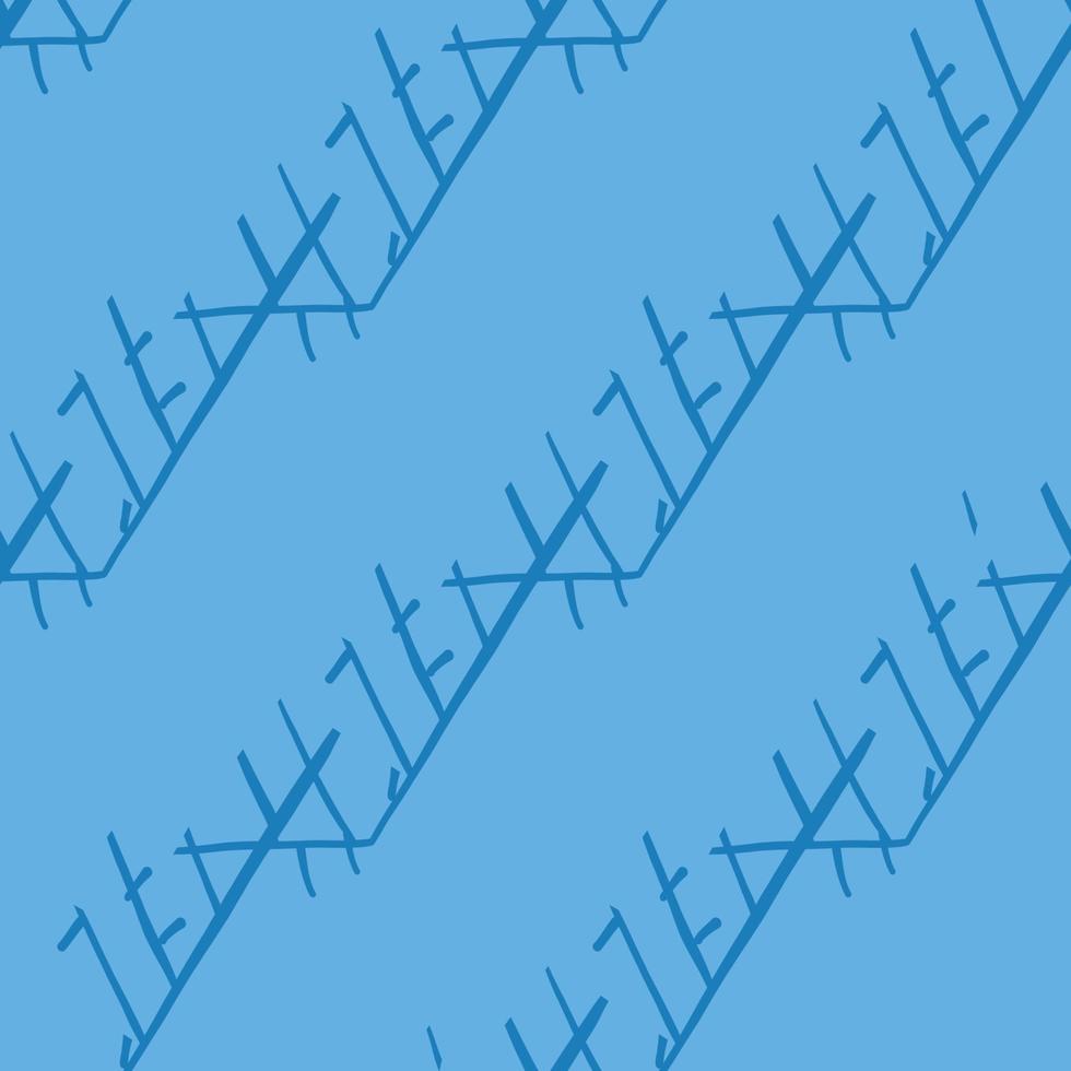 Vector seamless texture background pattern. Hand drawn, blue colors.
