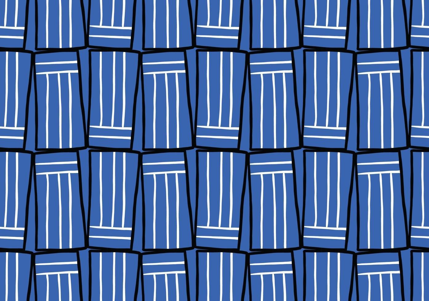Vector texture background, seamless pattern. Hand drawn, blue, white, black colors.