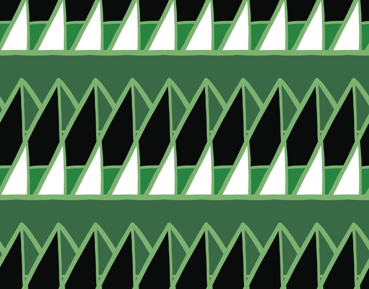 Vector texture background, seamless pattern. Hand drawn, green, black, white colors.