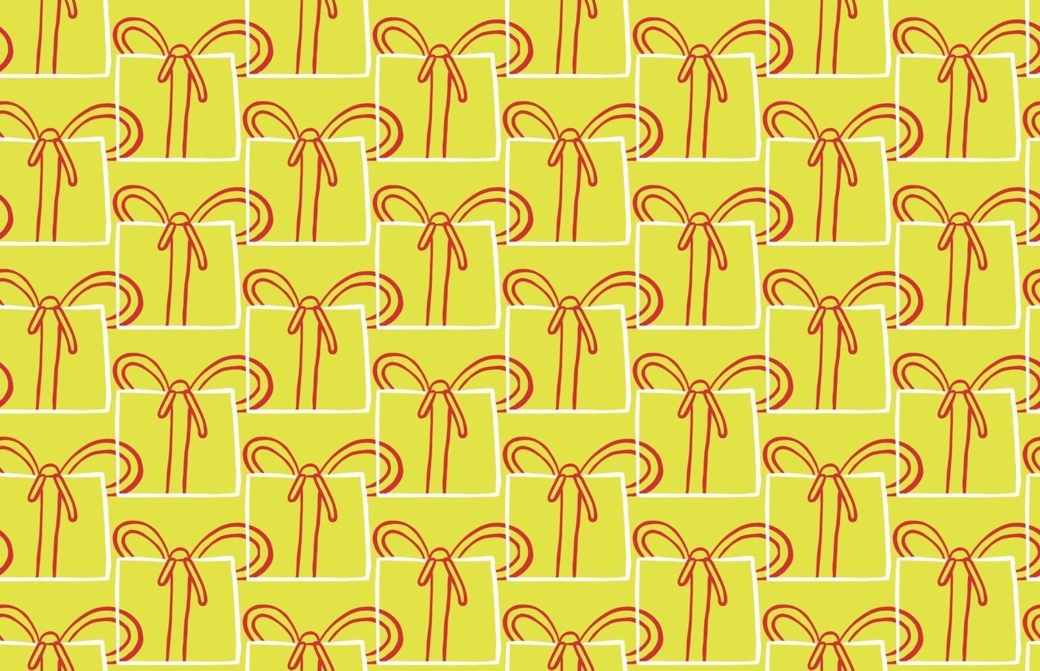 Vector texture background, seamless pattern. Hand drawn, yellow, red, white colors.
