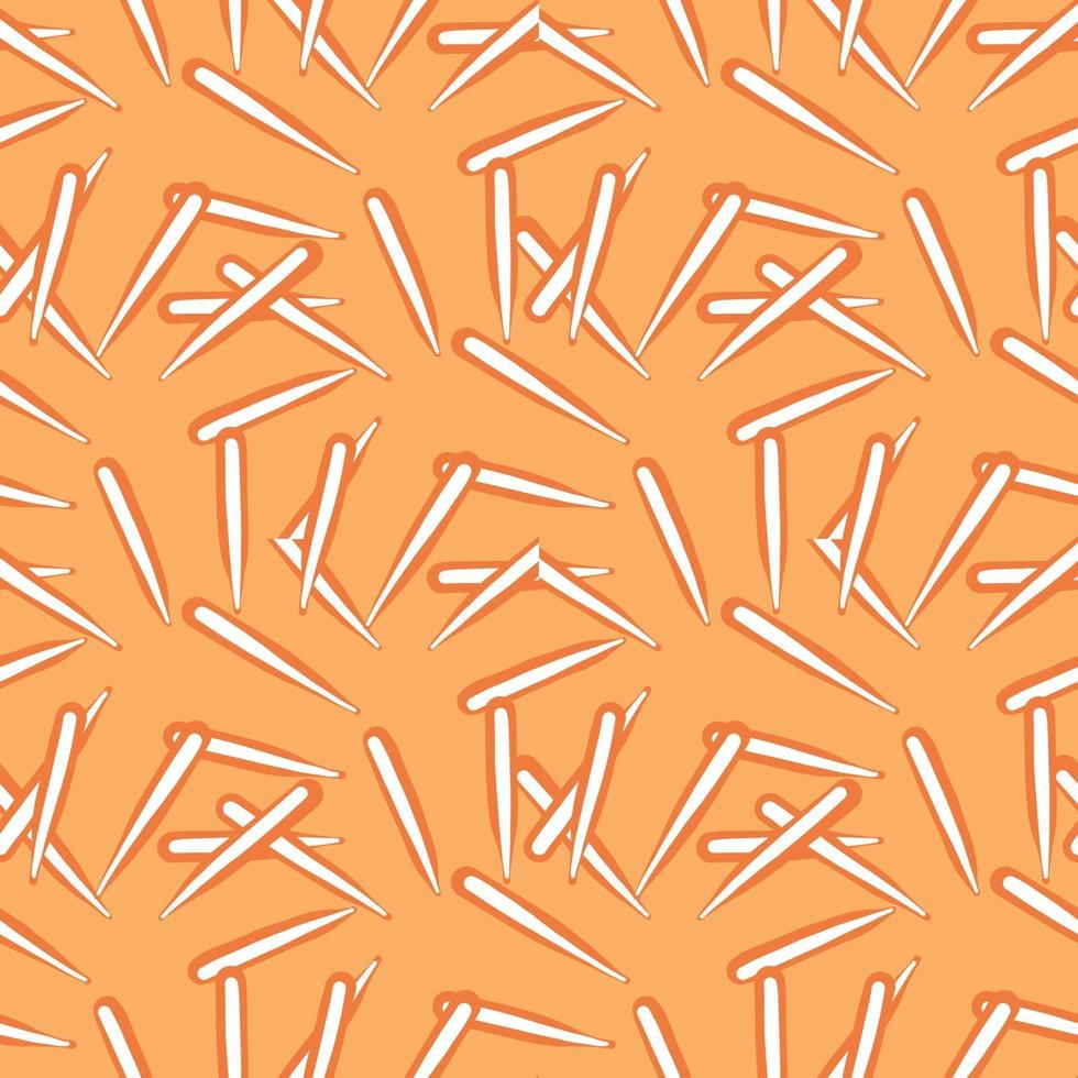 patrón de fondo de textura transparente de vector. dibujados a mano, naranja, colores blancos. vector