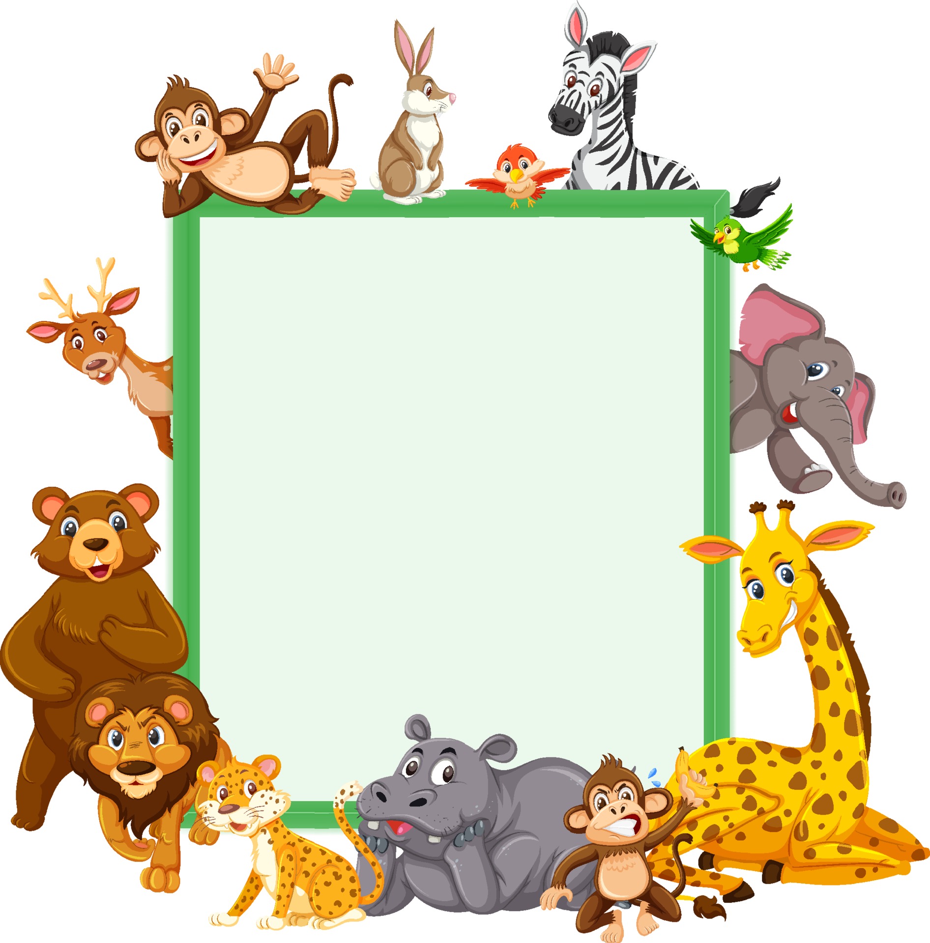 Zoo Border Vector Art, Icons, and Graphics for Free Download