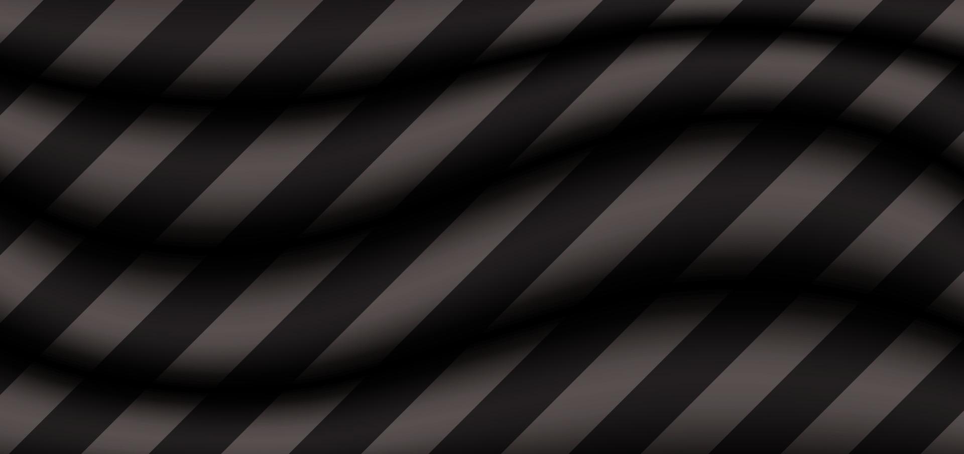 Abstract background 3D gray wave with diagonal black stripes pattern vector