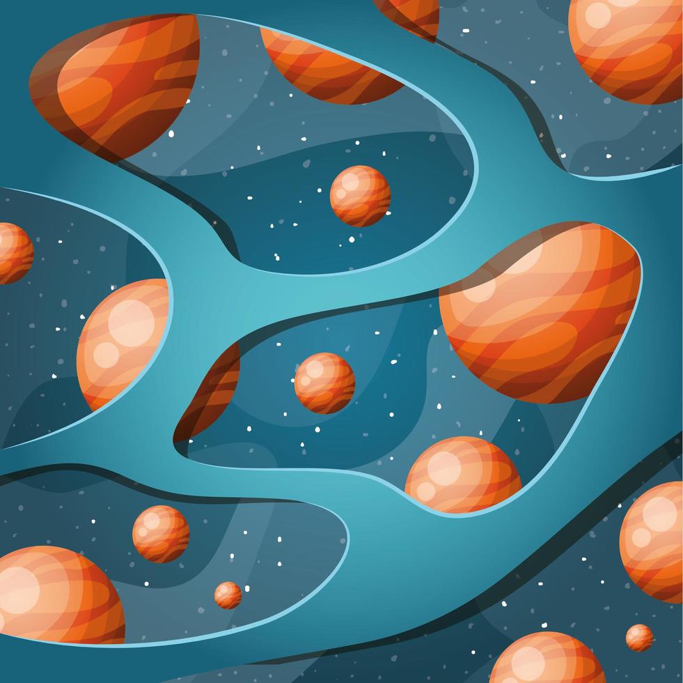 Solar system planets design vector illustration