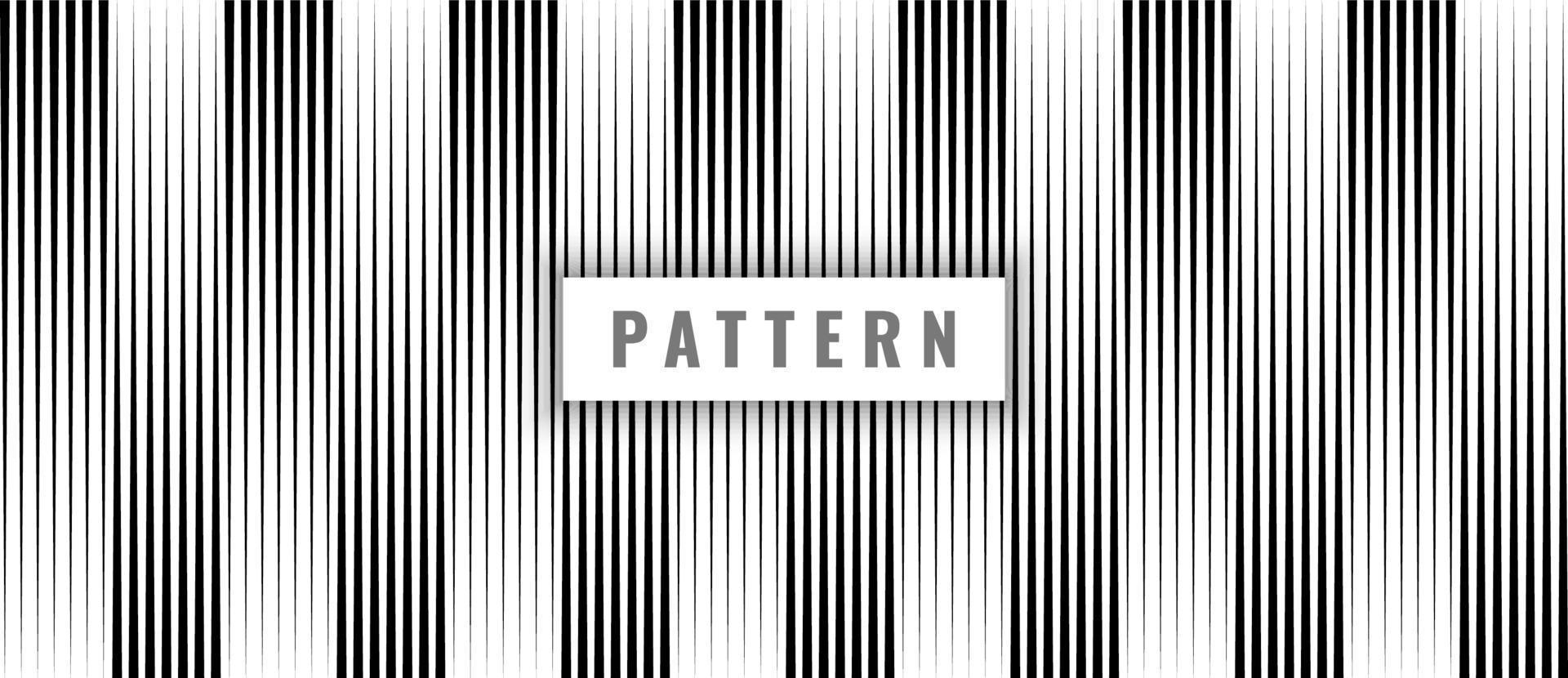 Abstract seamless pattern black vertical lines on white background and texture. vector