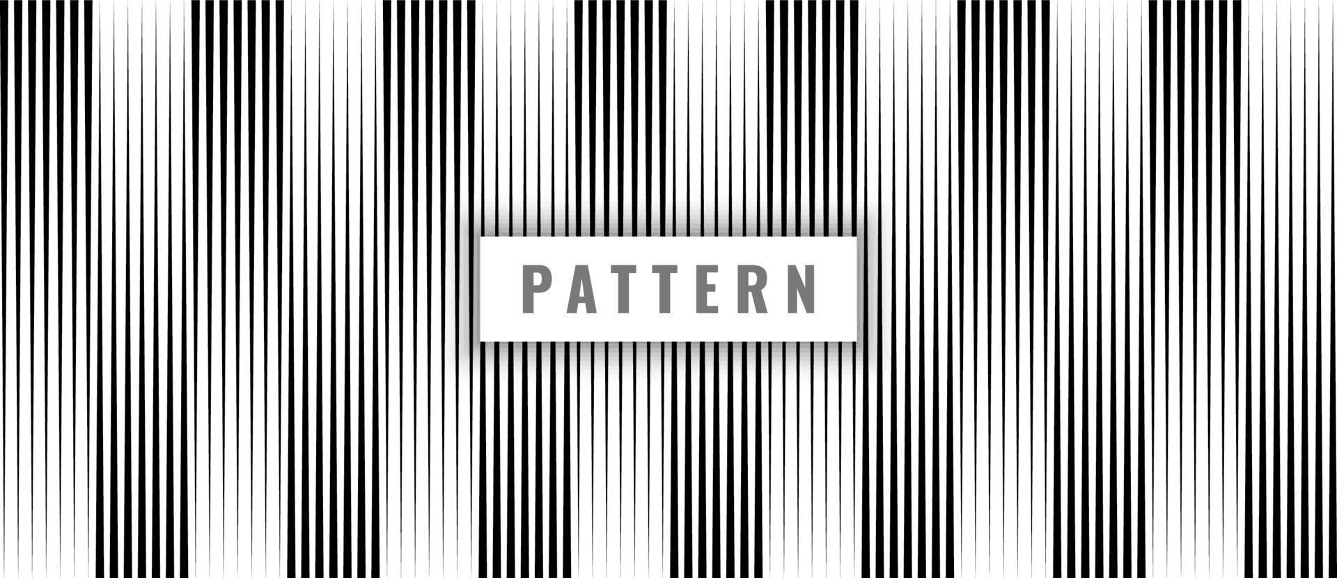 Abstract seamless pattern black vertical lines on white background and texture. vector