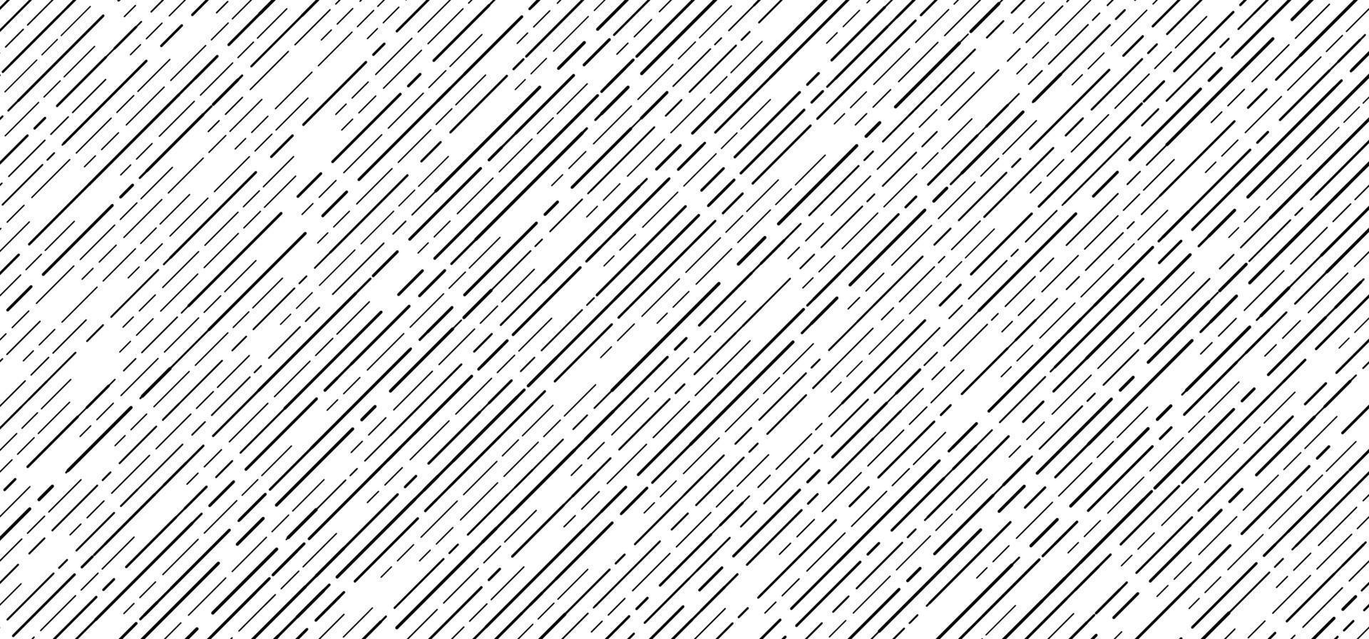 Abstract seamless black dash lines diagonal pattern on white background vector