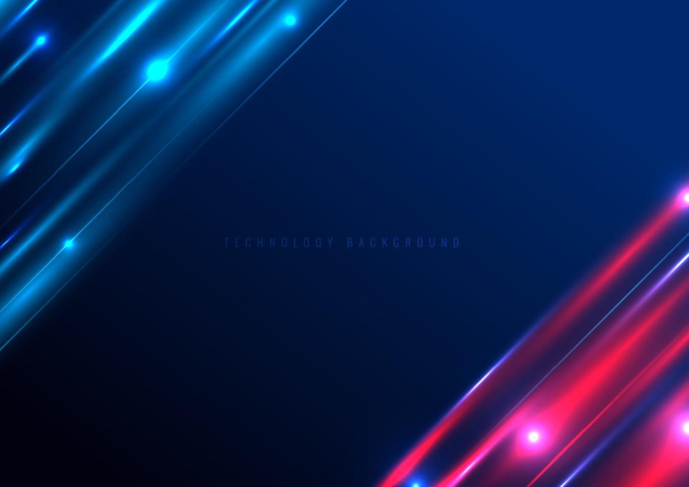 Abstract technology futuristic lighting effect speed motion on blue background with space for your text. vector