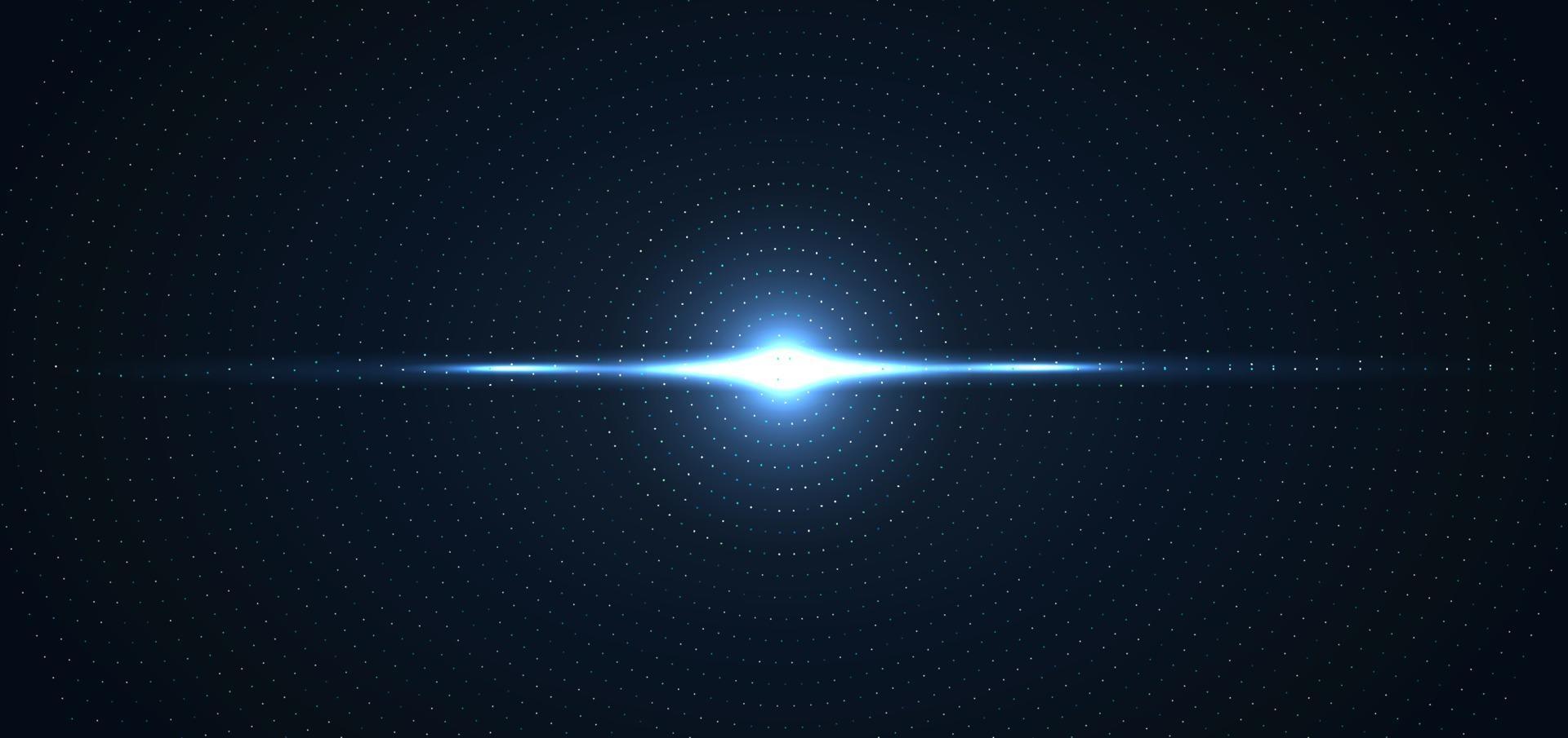 Abstract technology futuristic digital concept lighting effect glowing particles dots elements circle on dark blue background vector