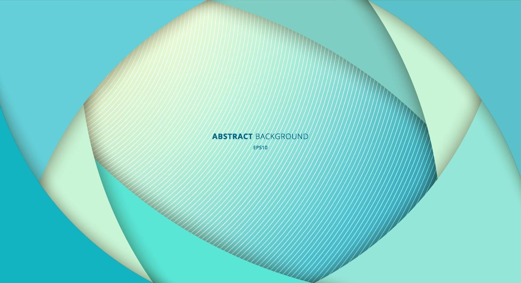 Abstract blue curve layer overlapping background. Paper art style. vector