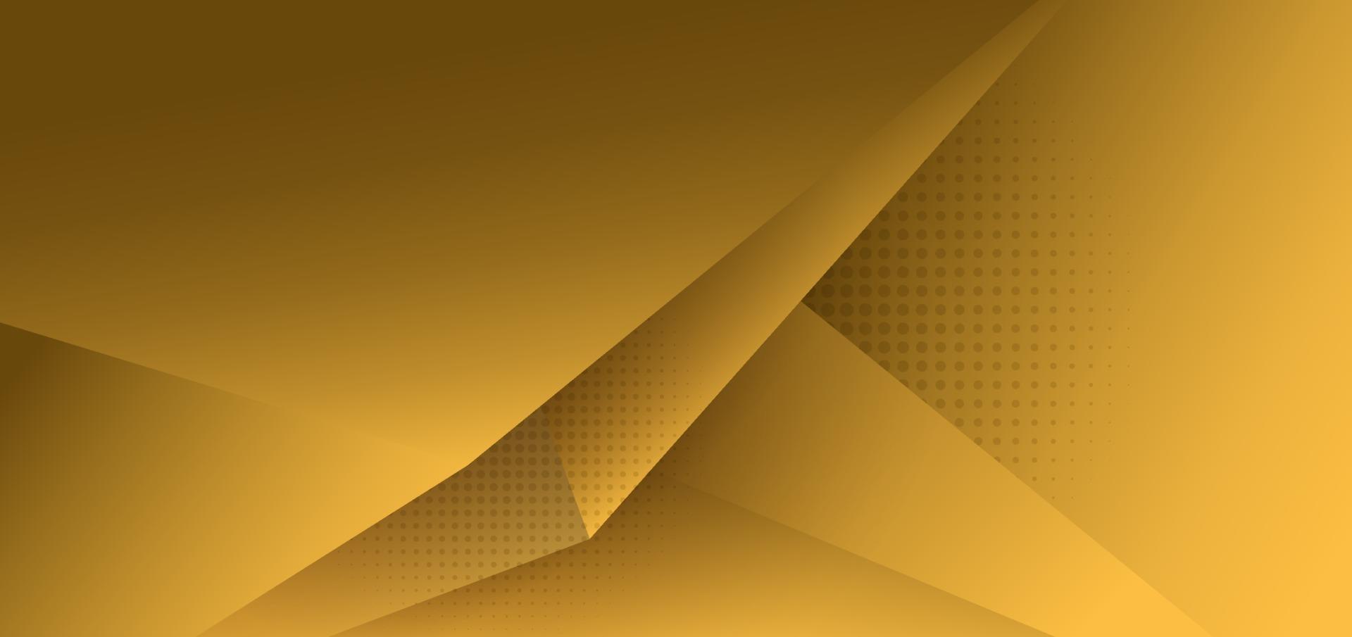 Abstract yellow polygon triangle gradient background with shadow vector