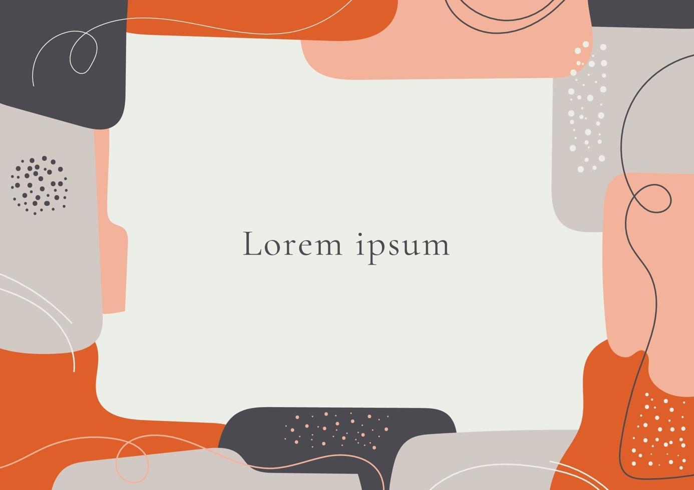 Abstract template creative hand drawn geometric with line and dot background vector