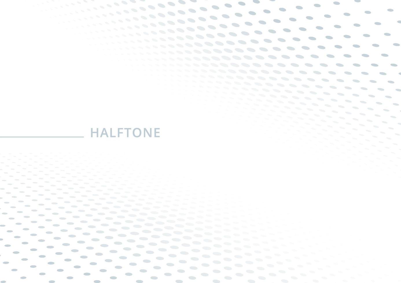 Abstract white and gray dot pattern halftone style perspective background with space for your text. vector