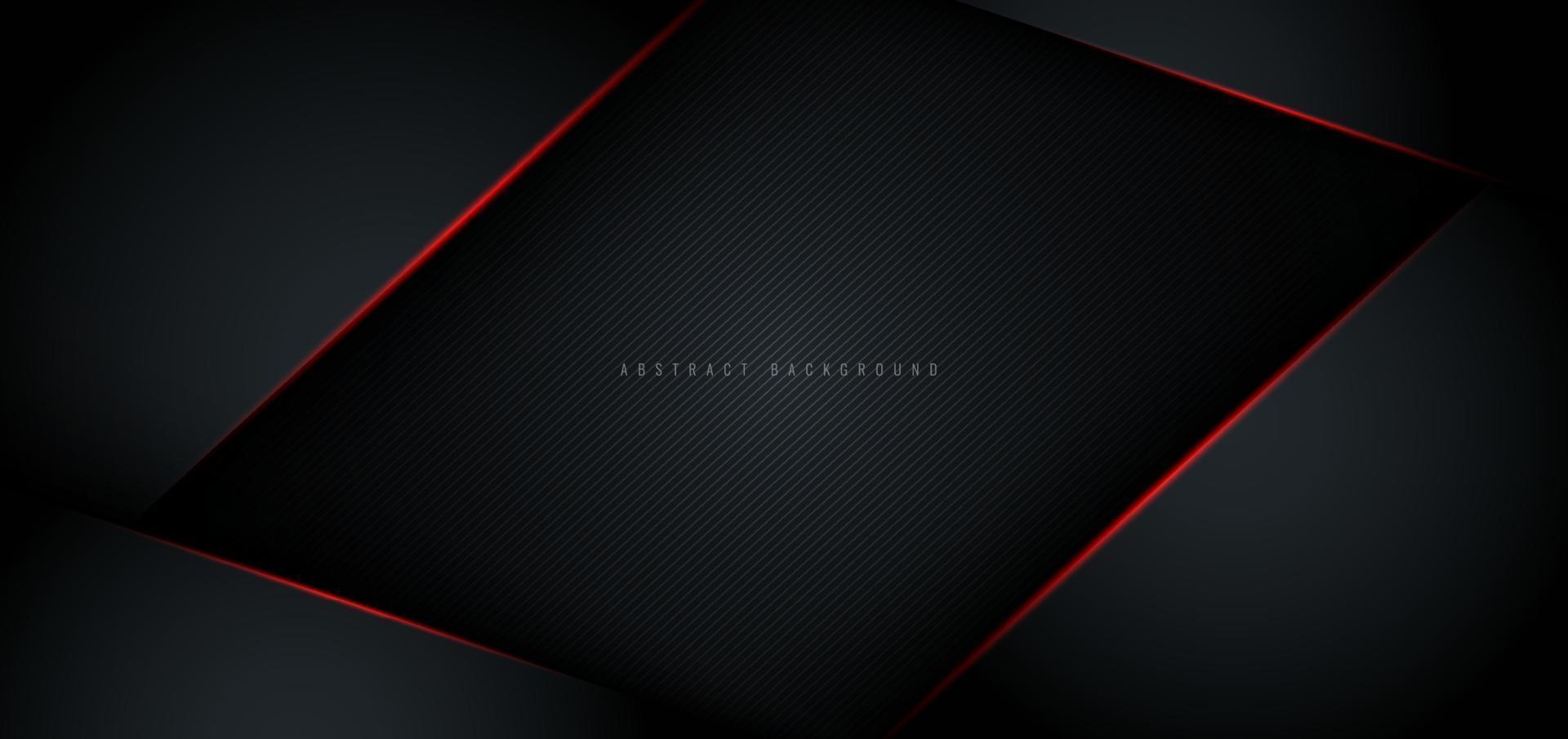 Abstract black metallic with red shiny light layout modern technology design template background vector