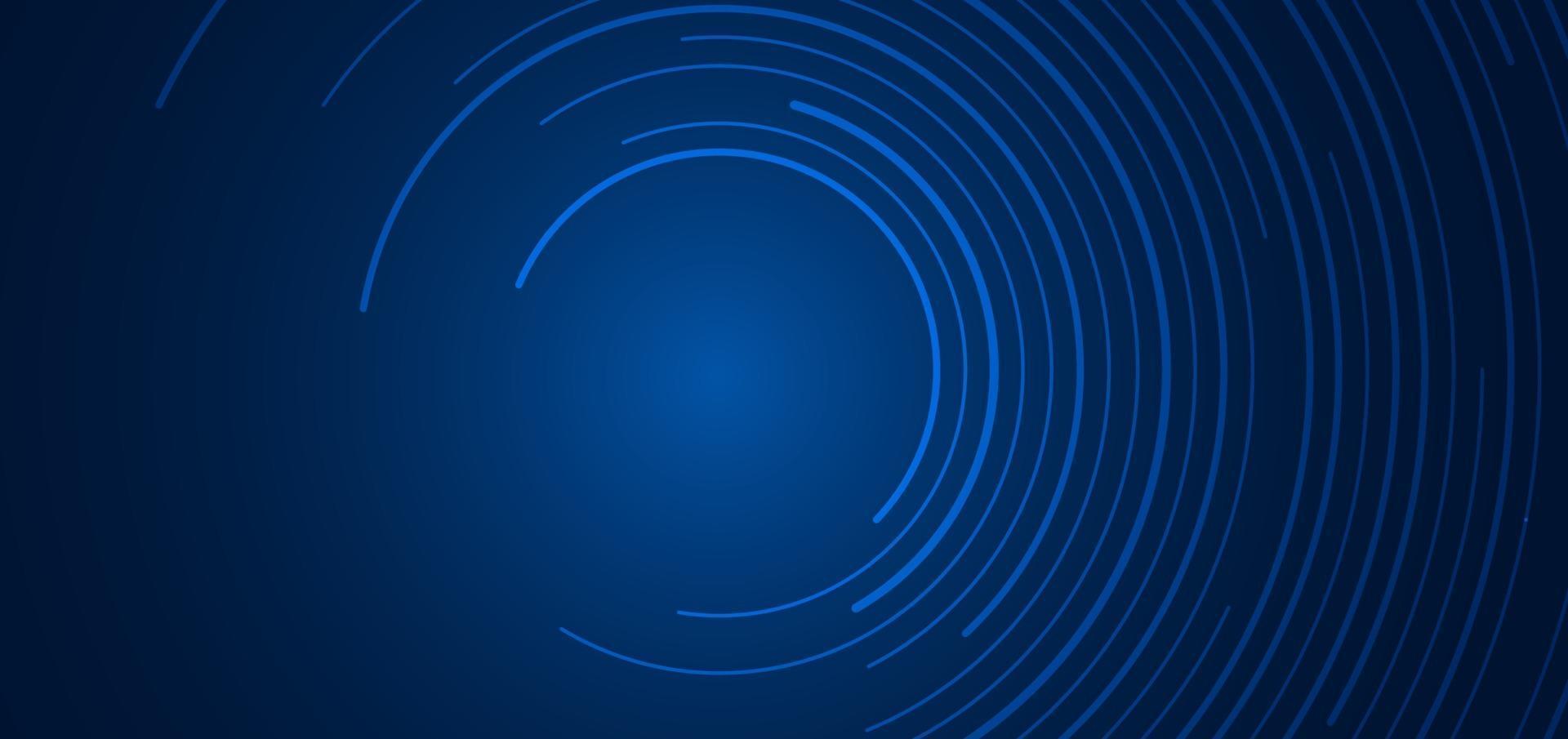 Abstract technology futuristic concept blue circular lines banner design connection vector