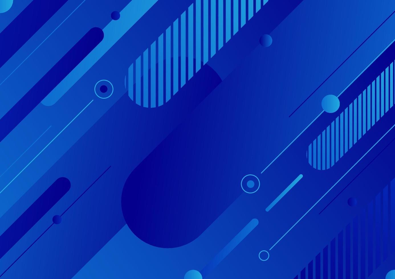 Abstract modern blue color diagonal geometric rounded lines shapes background. vector