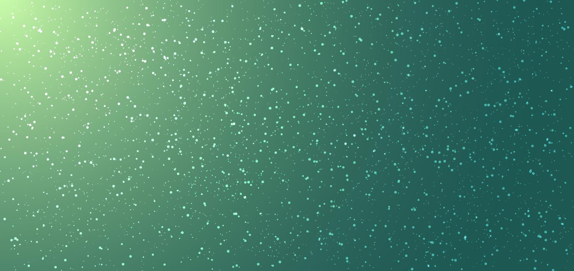Abstract dotted pattern splash with light on green gradient background and spray texture vector