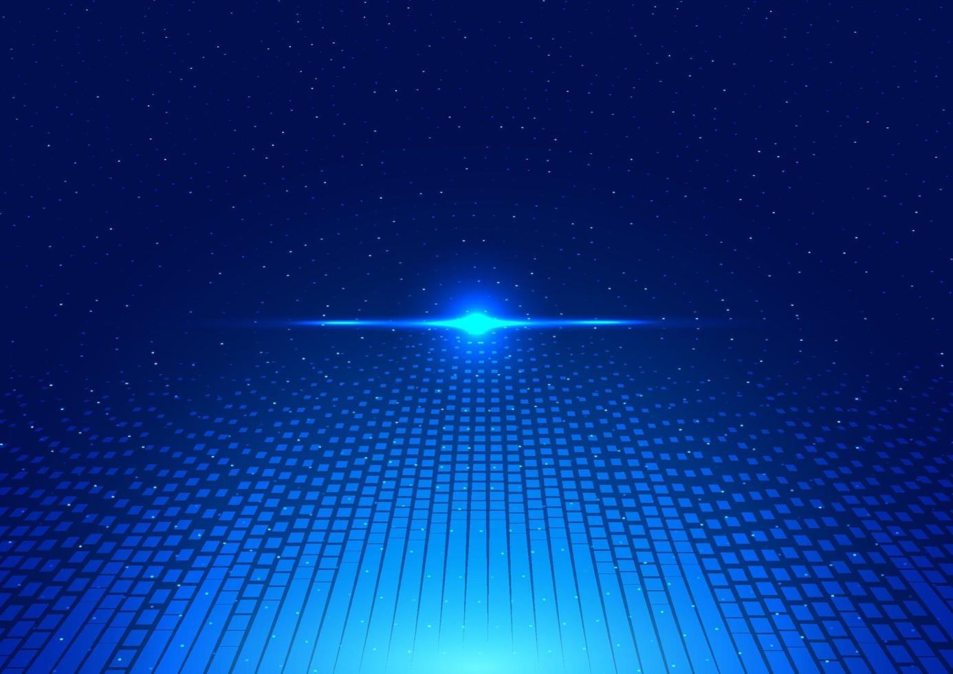 Abstract technology futuristic digital concept lighting effect glowing particles dots elements circle on dark blue background vector