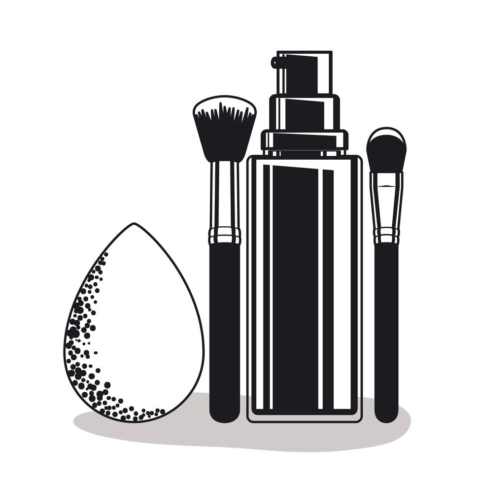 productos de maquillaje sencillos vector