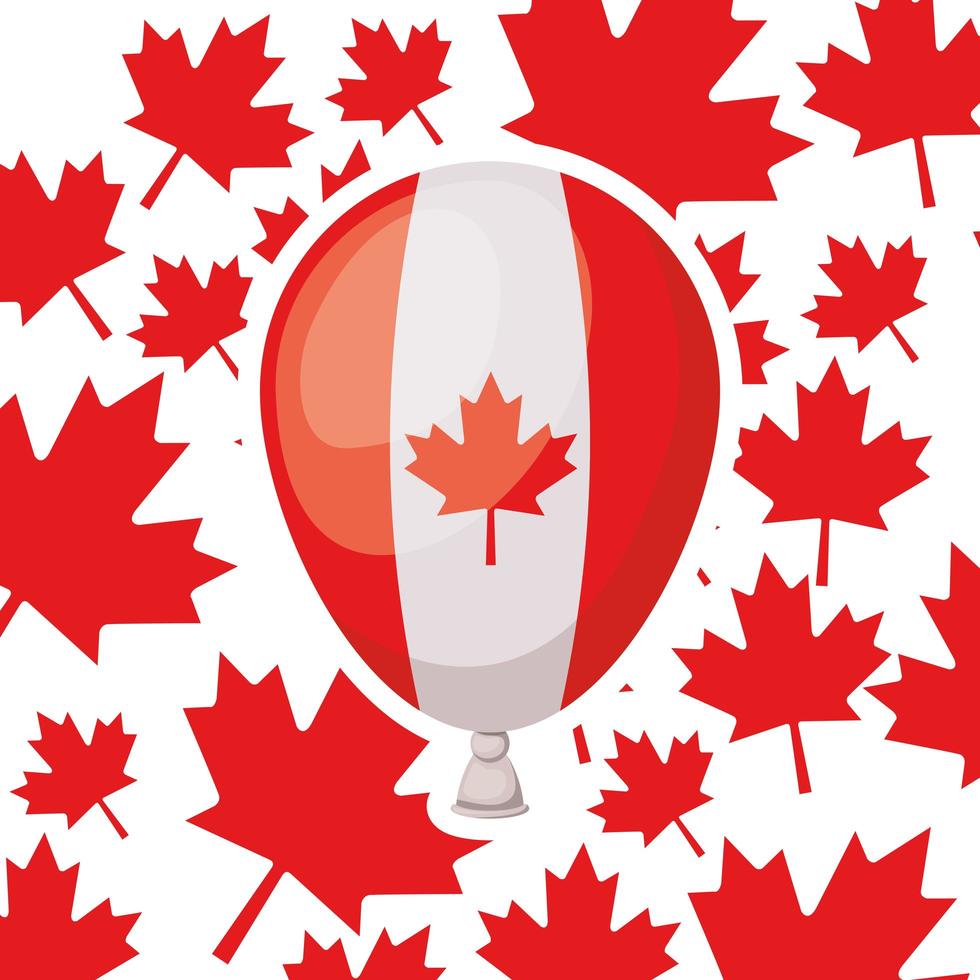 Canada Day celebration with balloon vector