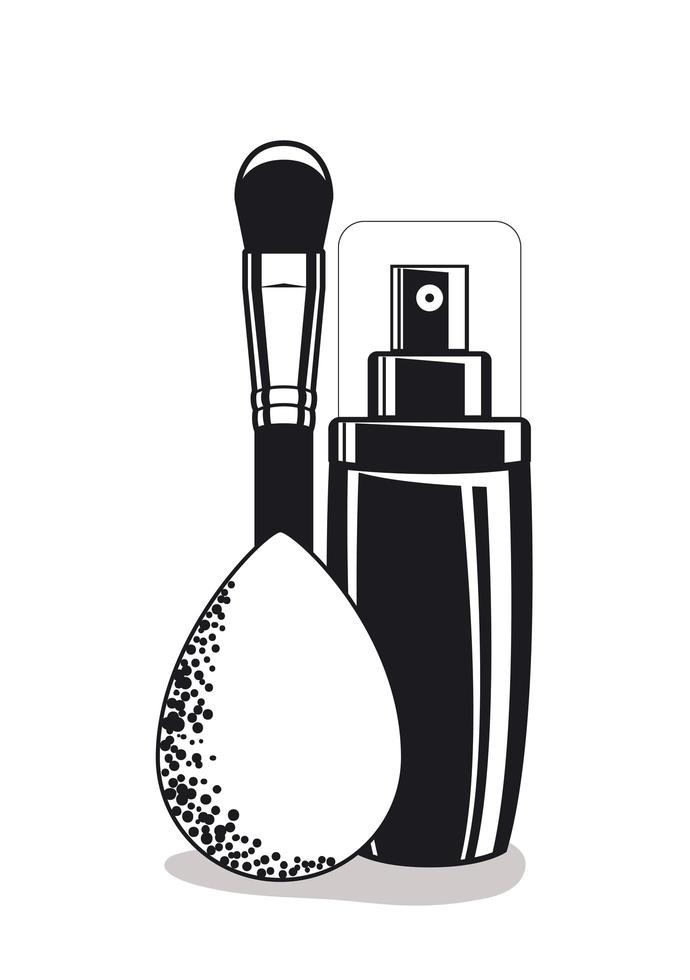 productos de maquillaje sencillos vector