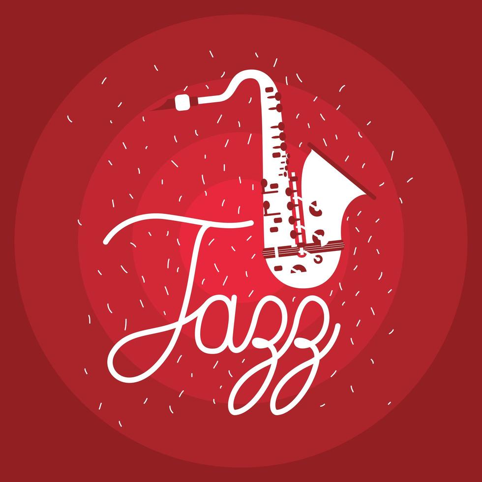 jazz day poster with saxophone vector