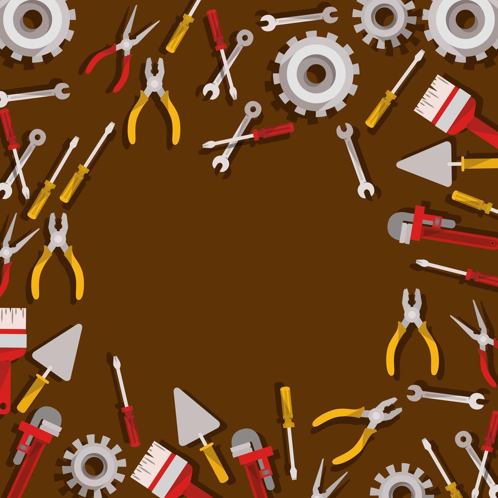 Tools frame background vector